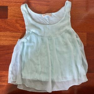 A&F Flow Light Blue Tank with Sparkles Size M